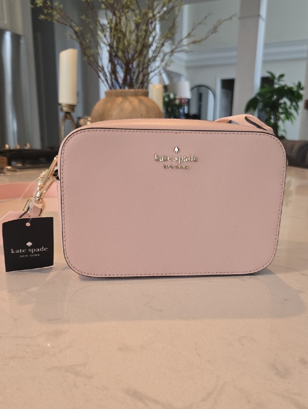 kate spade Blush Pink Saffiano Crossbody Camera Bag - Madison